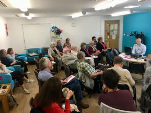 Phil Armstrong and audience in Leeds