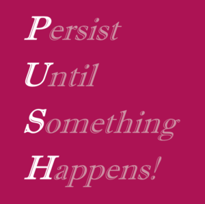 Slogan PUSH - persist until something happens