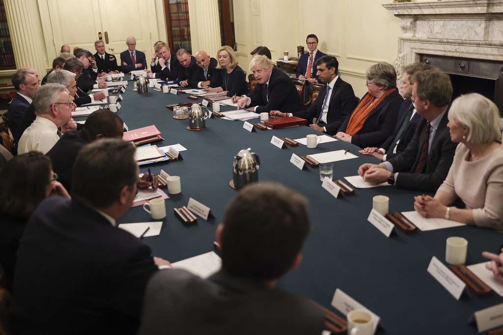 Boris Johnson holds a meeting of UK Cabinet minsters